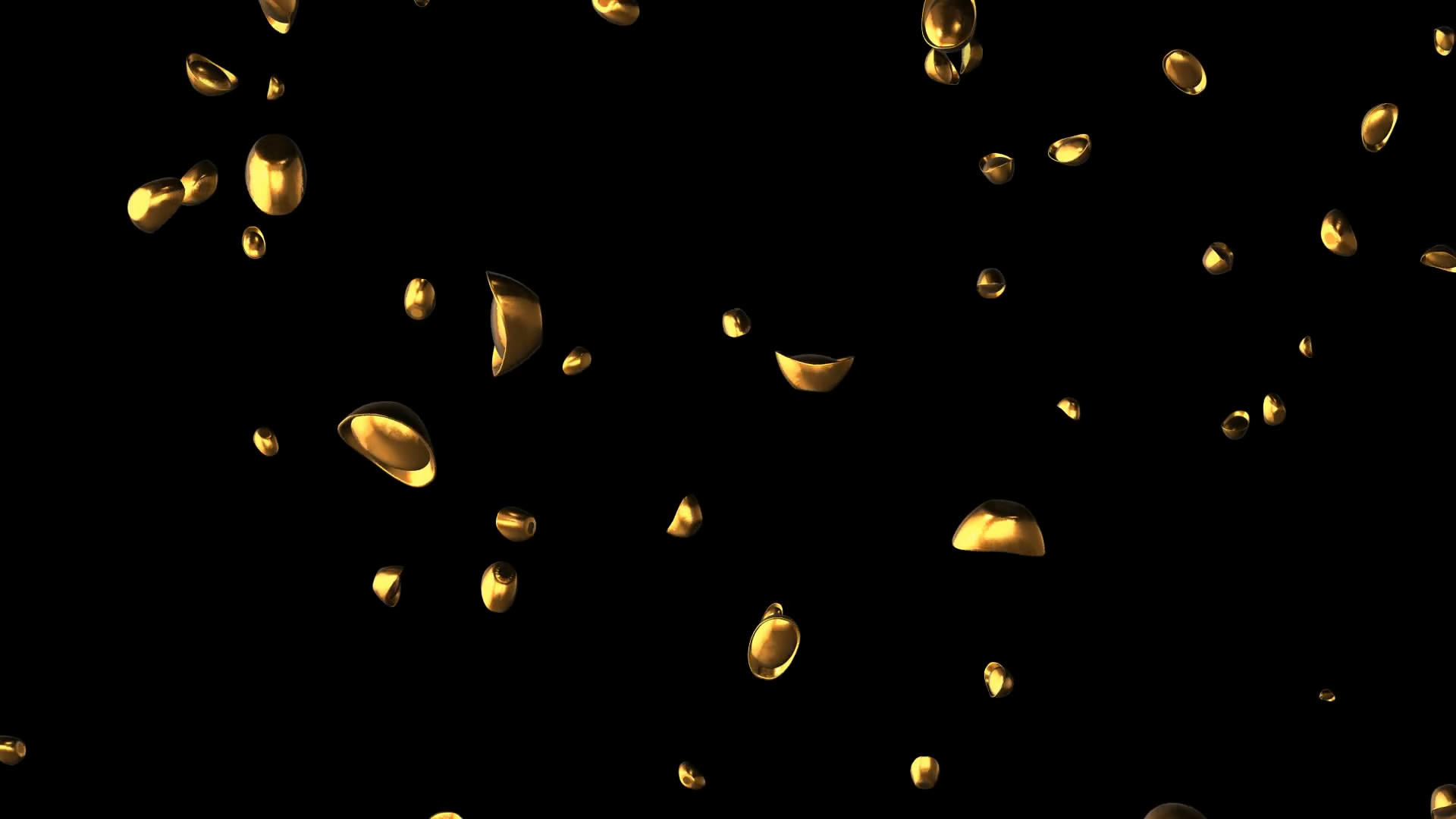 透明通道3D金币素材4K视频的预览图