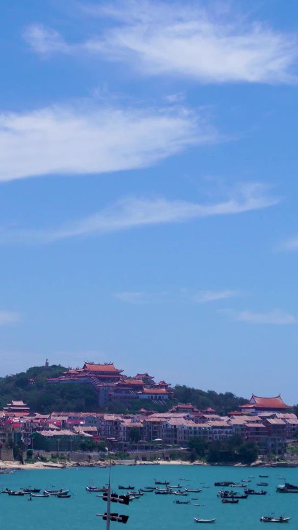 莆田湄洲岛5A景区妈祖庙全景延时摄影视频的预览图