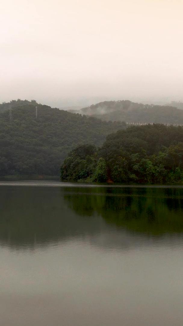 清晨山湖雾气视频的预览图