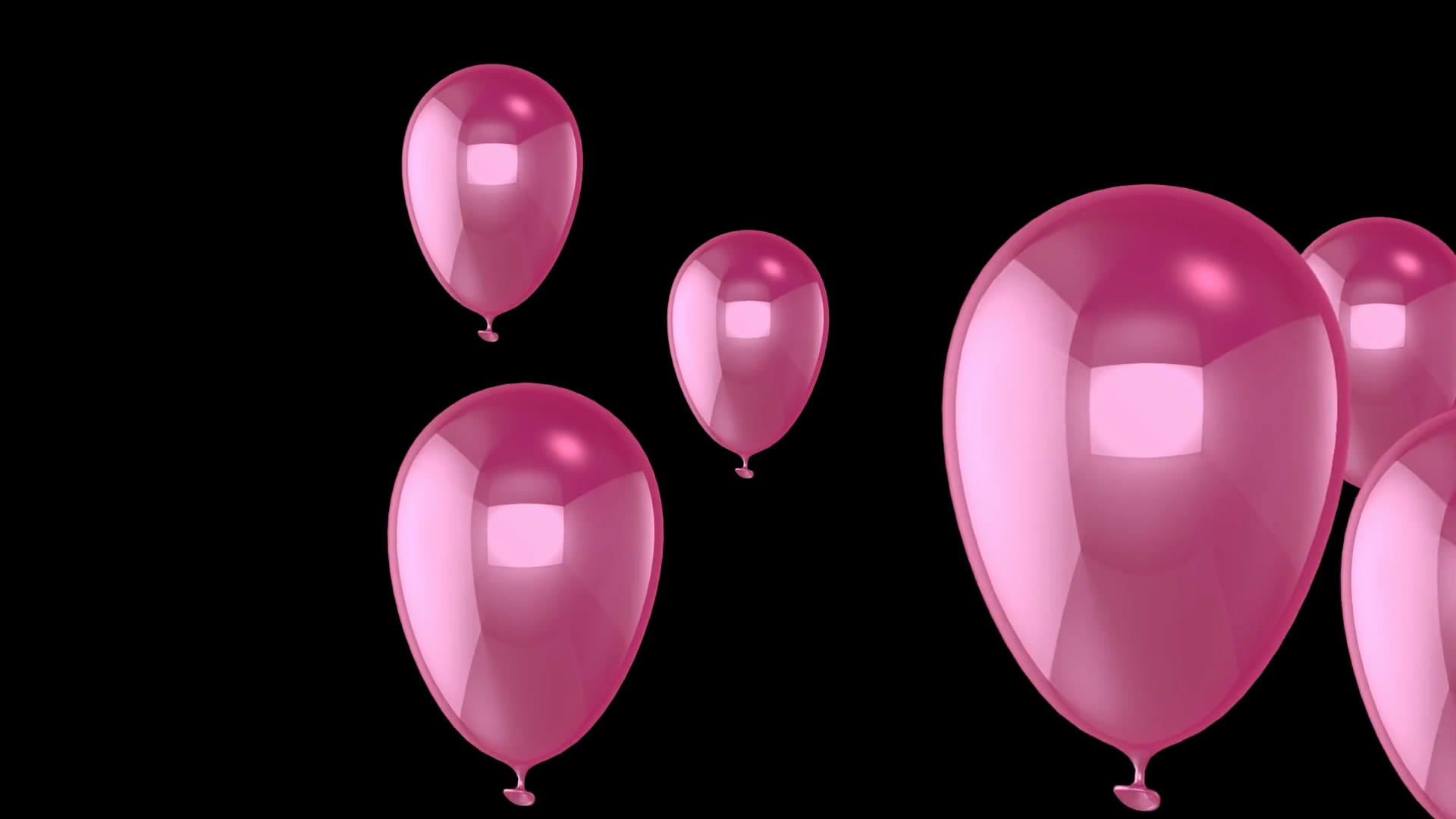 透明通道粉红瑟气球视频素材视频的预览图