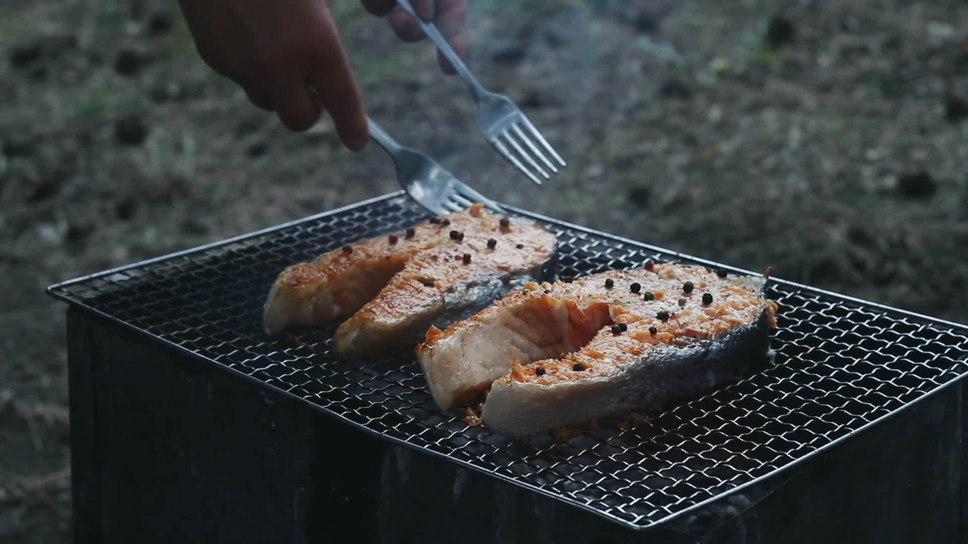 烧烤三文鱼视频的预览图