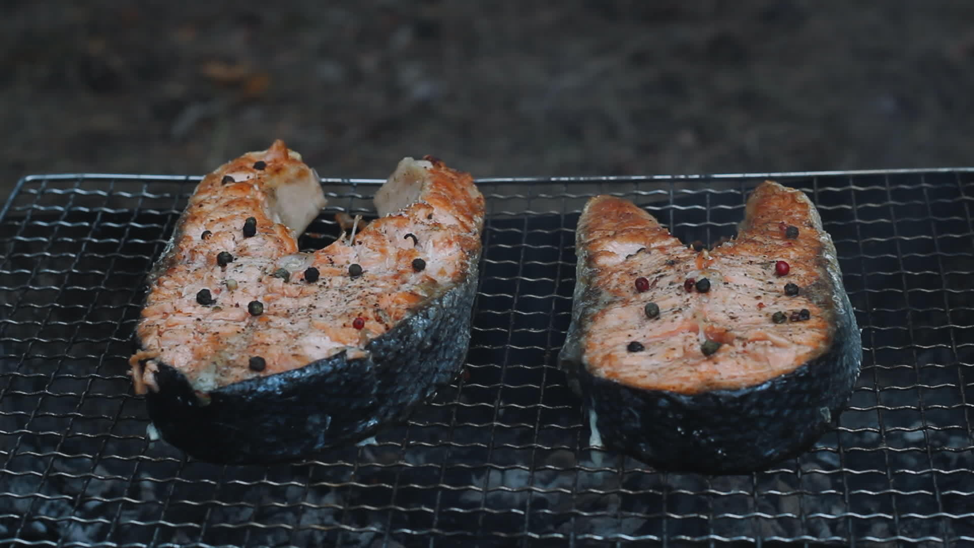 三文鱼在热烤箱里视频的预览图