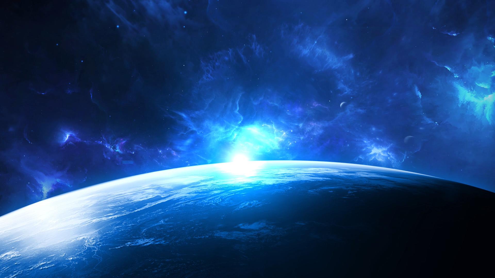 4K星空震撼粒子星球穿梭背景视频的预览图