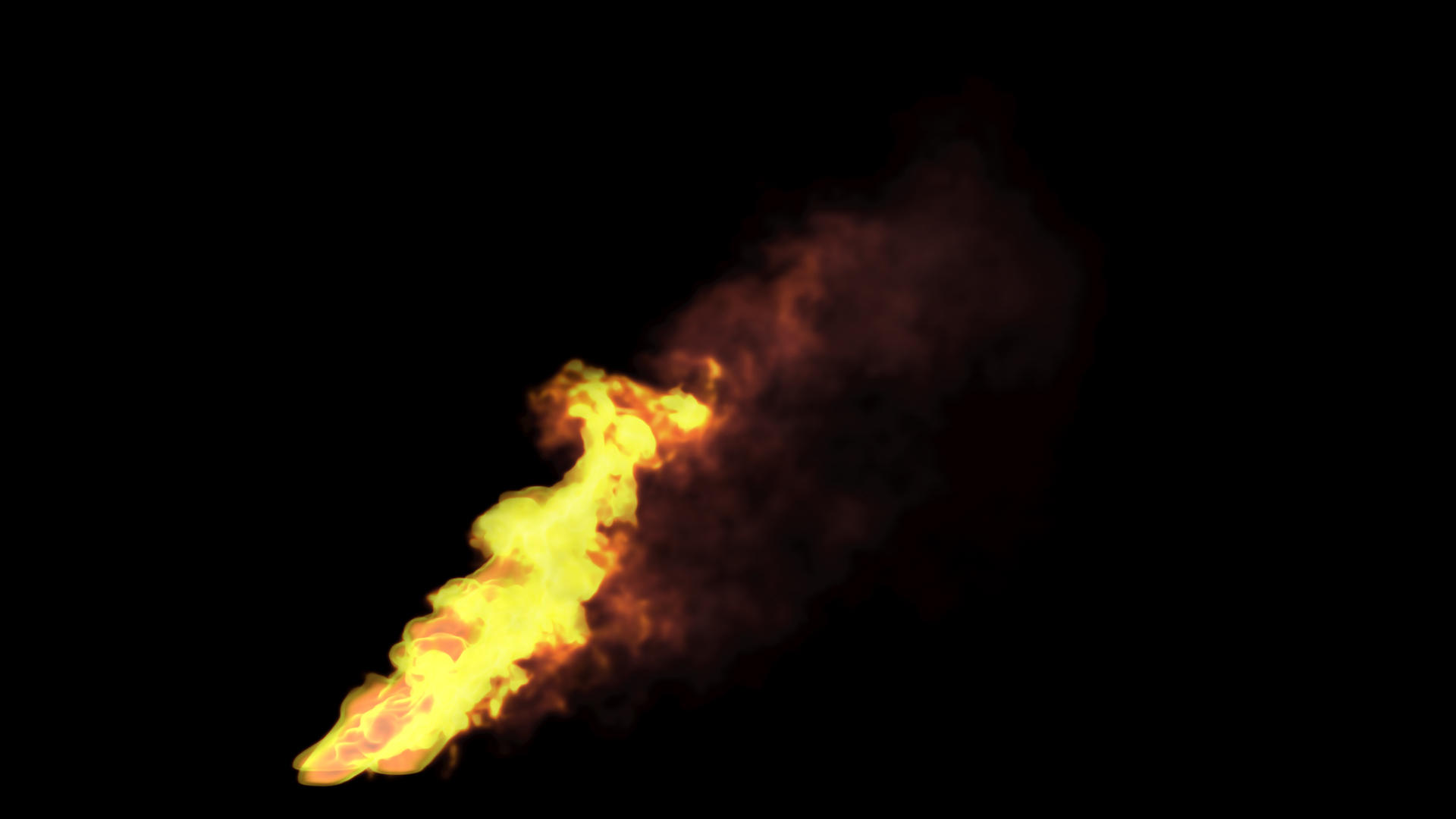 风吹火堆火焰素材视频的预览图