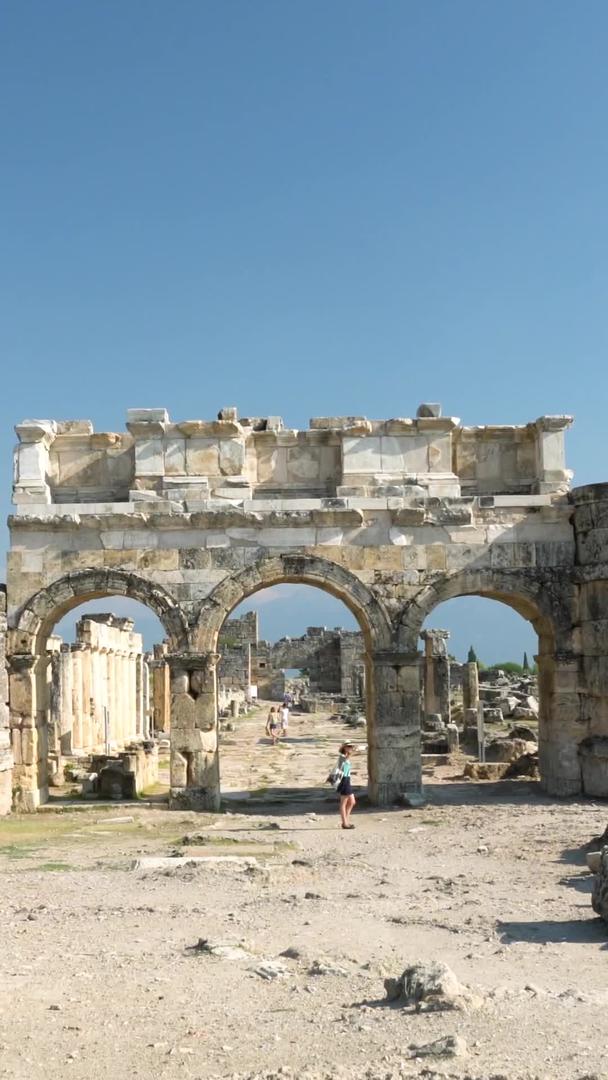 古希腊城堡土耳其棉花堡遗迹实拍视频的预览图