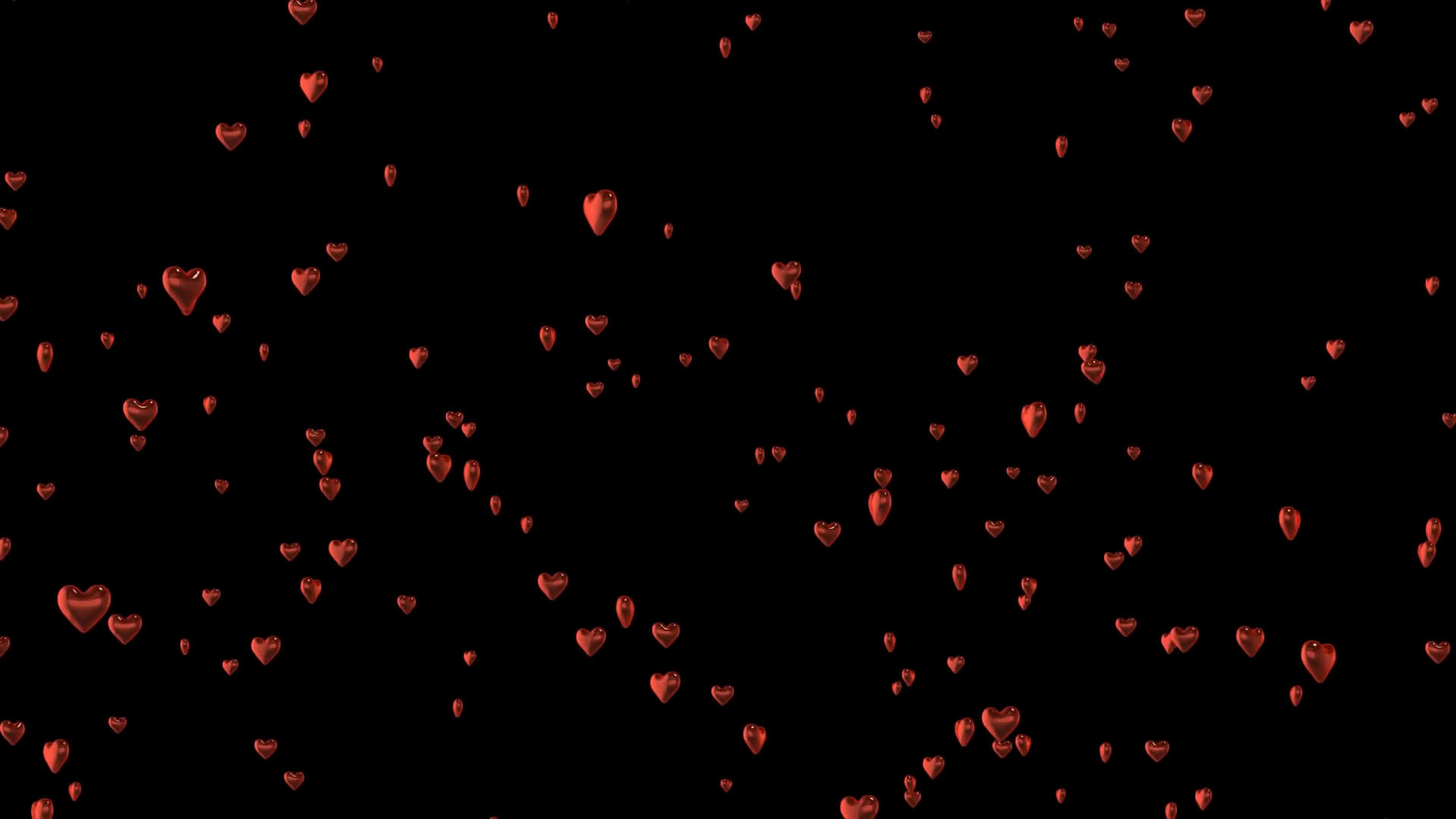 透明通道上升的红色气球粒子视频的预览图