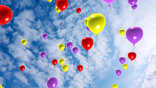 气球上升背景视频视频的预览图