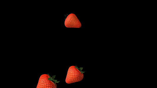 透明通道草莓水果视频素材视频的预览图