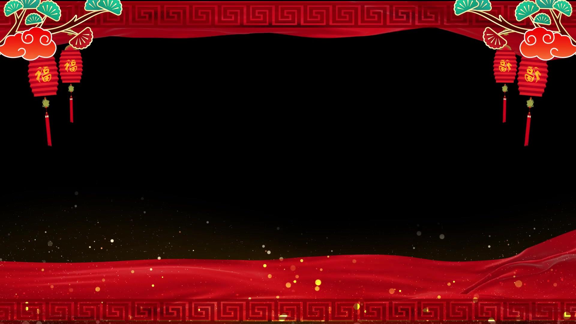 喜庆大气2024新年视频边框AE模板视频的预览图