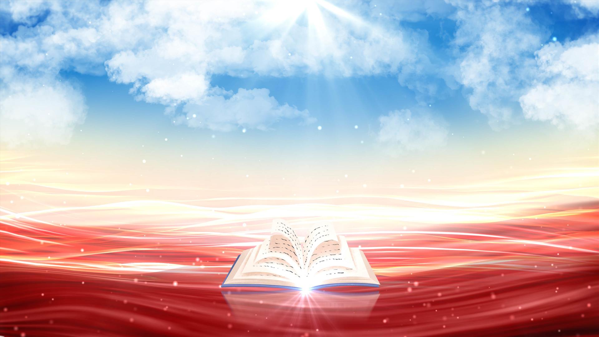 红丝粒子氛围世界阅读日书本背景预览视频的预览图