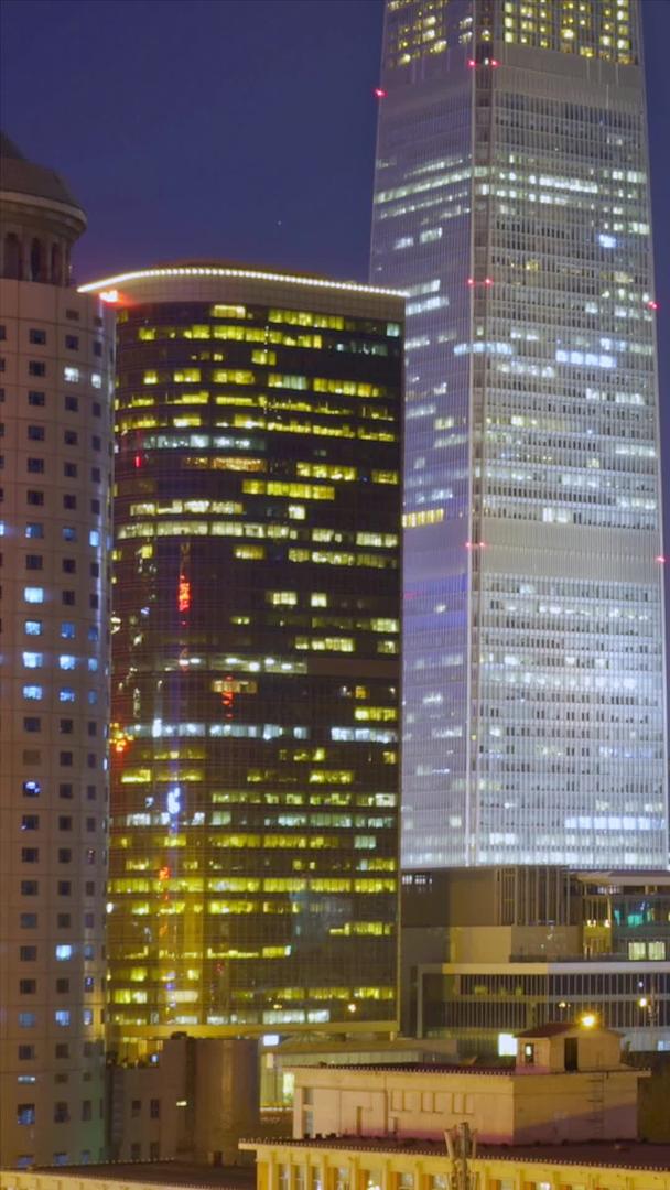 北京CBD城市夜景延迟视频视频的预览图