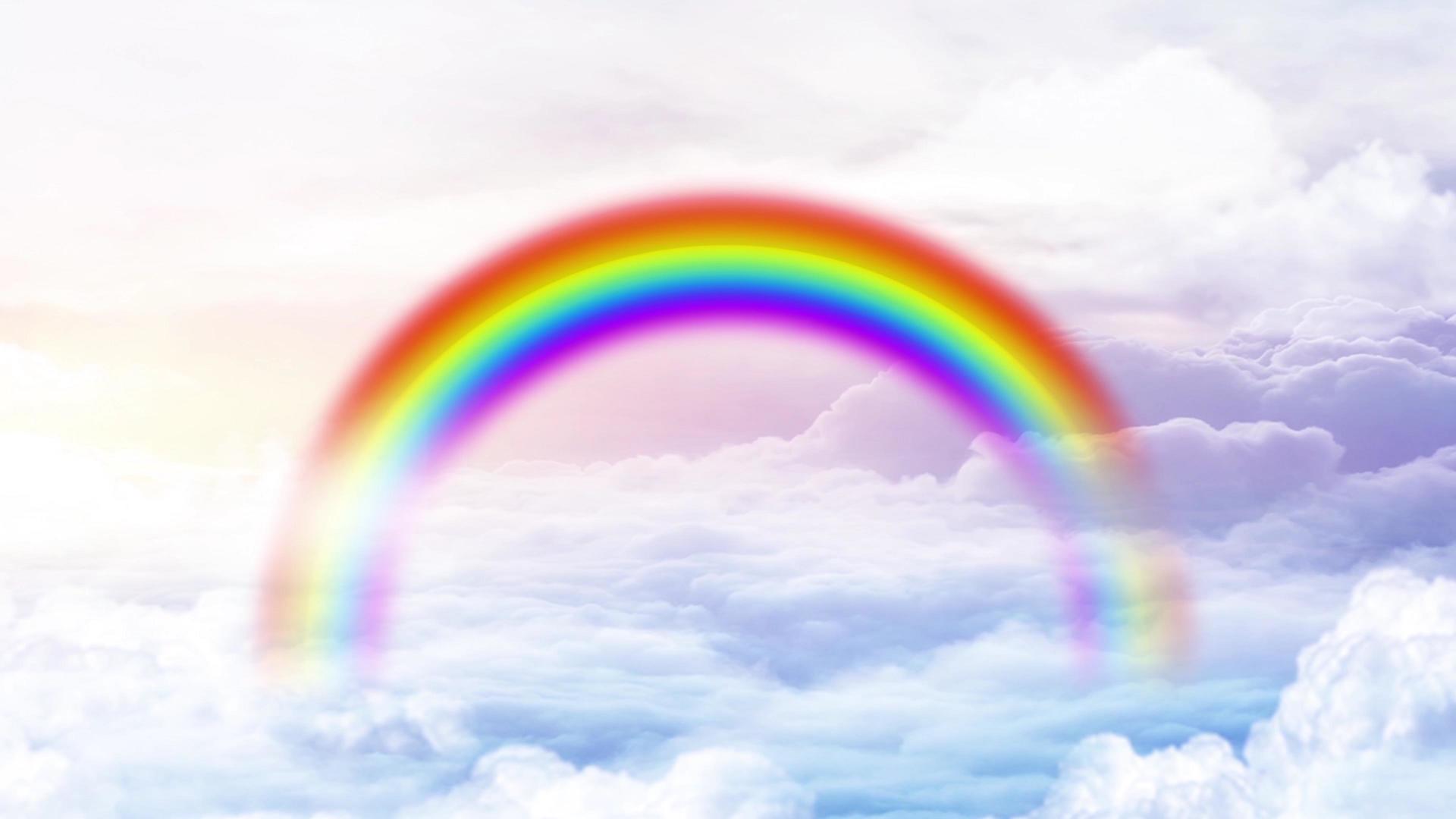 4K彩虹出现背景视频的预览图