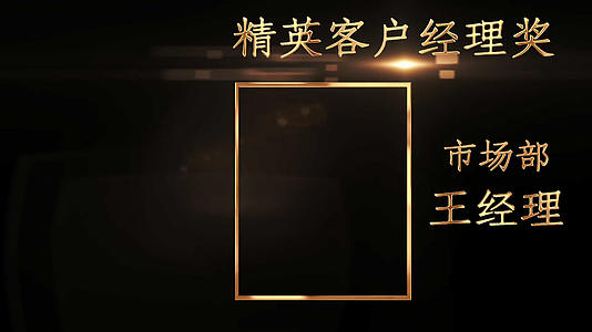 金色光效质感文字动画视频的预览图
