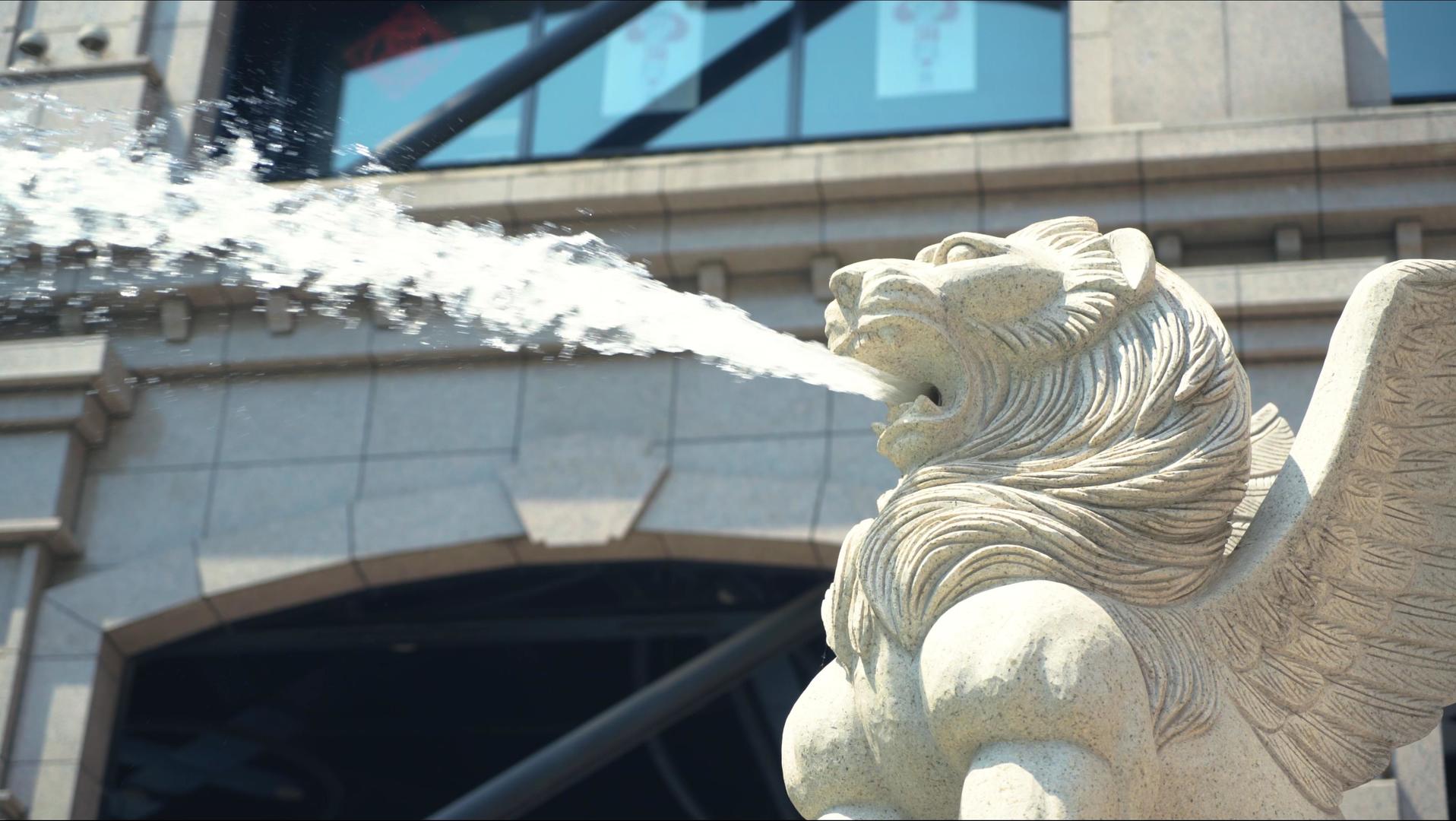 4k狮子喷泉雕像视频的预览图