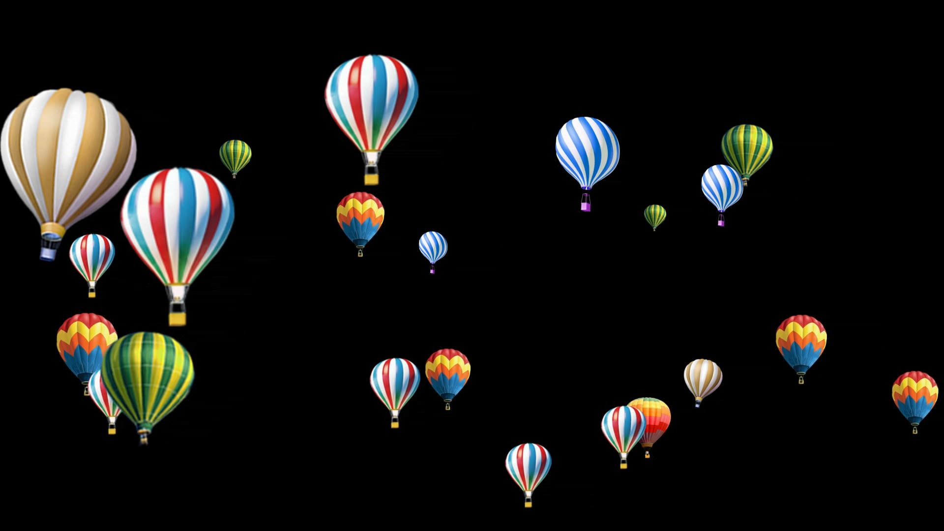 热气球透明通道视频素材视频的预览图