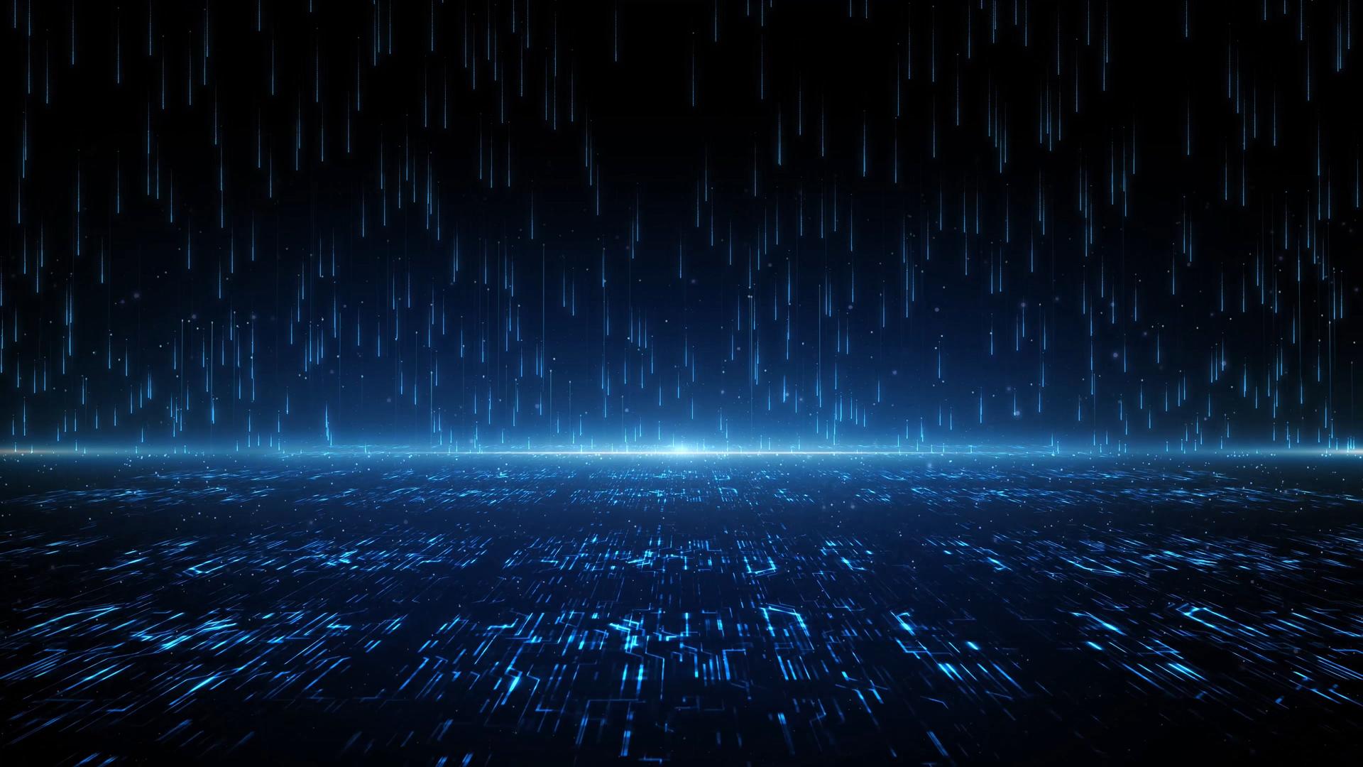4K震撼科技粒子雨视频的预览图