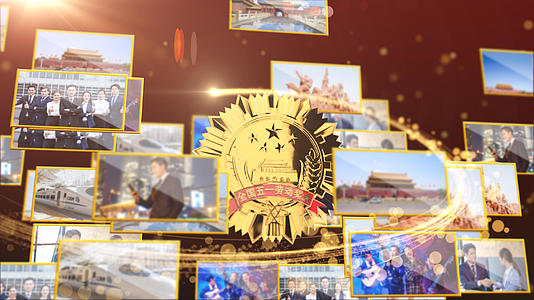 五一劳动节奖章展示片头E3D视频的预览图
