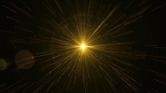 4K金色粒子光线汇聚视频的预览图