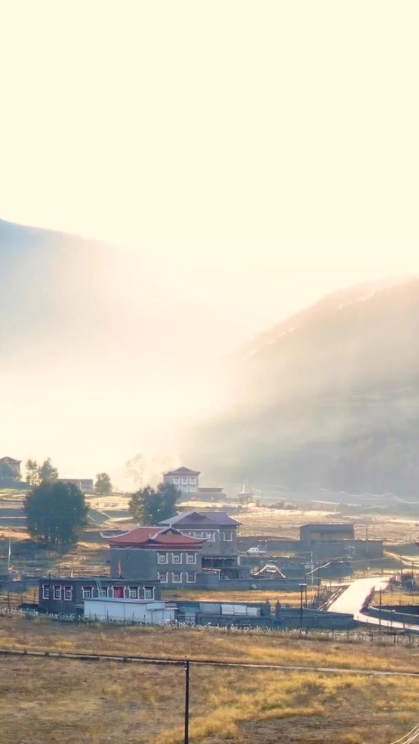 航拍四川高原藏族田园风光视频视频的预览图