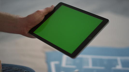 平板电脑绿屏特写视频的预览图