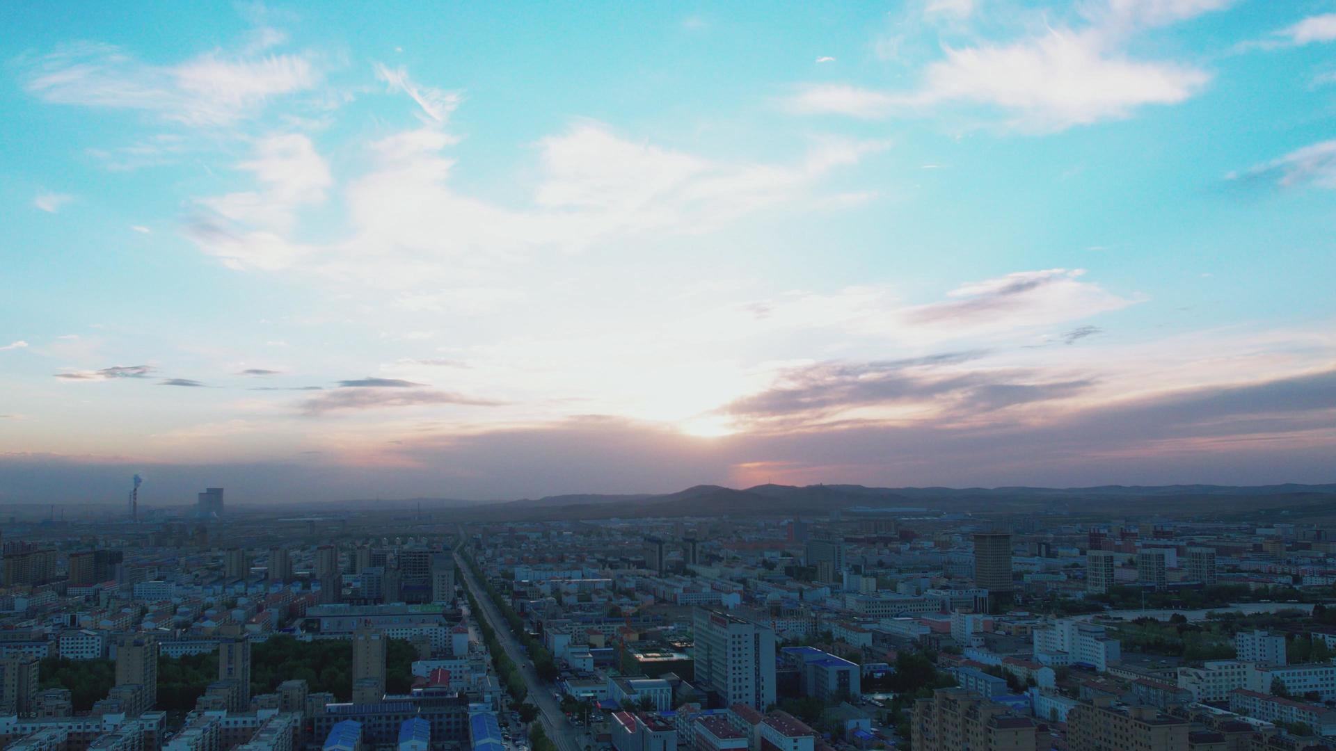 4k延时拍摄城市日出云层流动视频素材视频的预览图