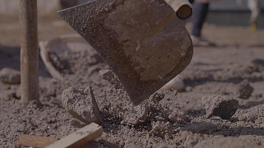 工地砂浆建筑施工现场视频的预览图