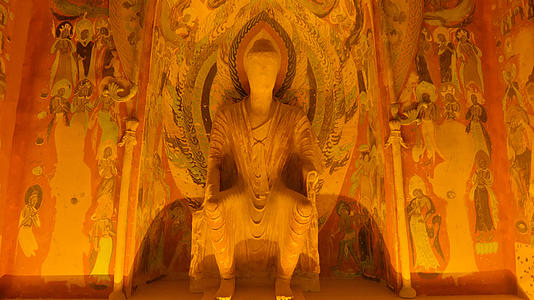 敦煌莫高窟洞窟佛像壁画视频的预览图
