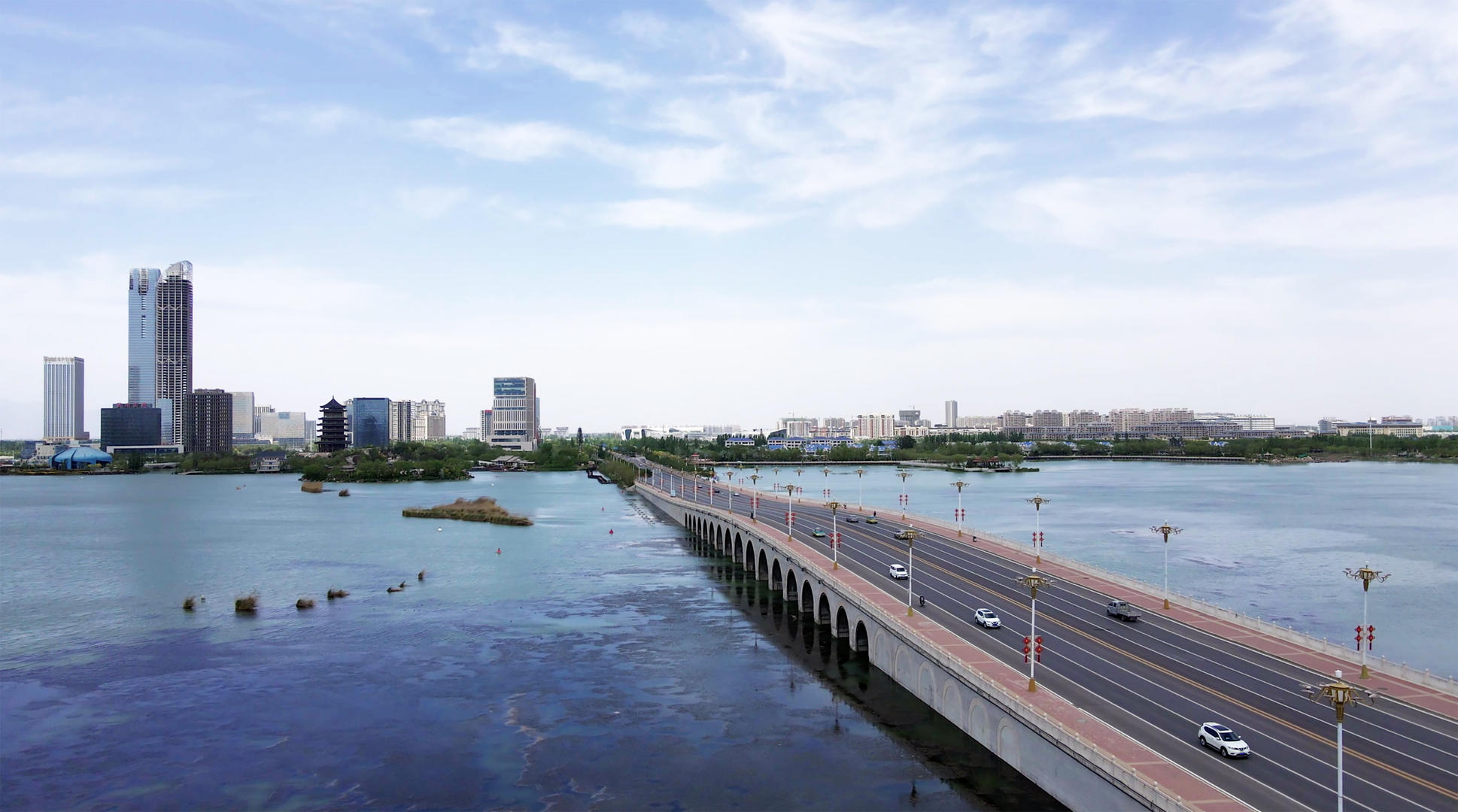 4k实拍宁夏银川金水桥视频的预览图