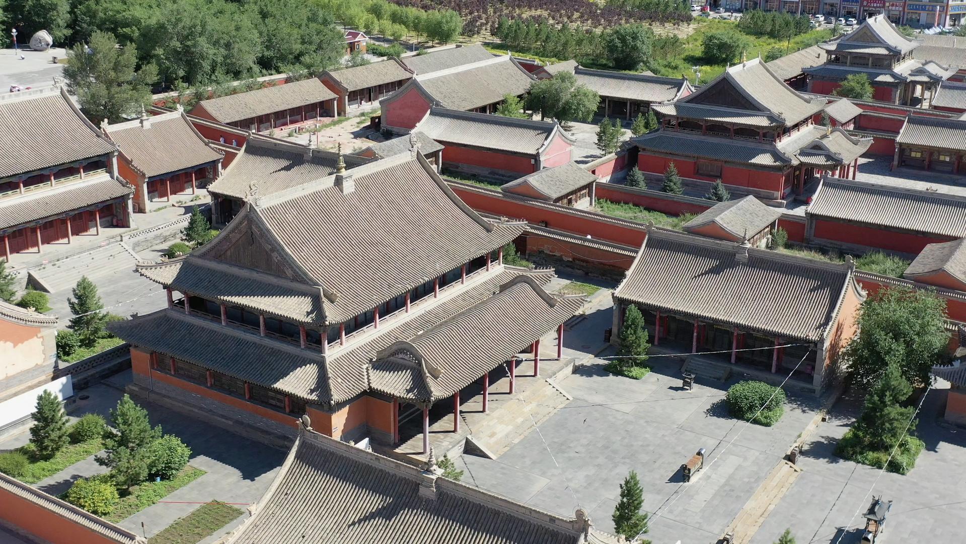 内蒙古锡林浩特贝子庙风光视频的预览图
