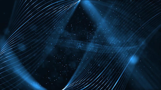 蓝色科技线条粒子元素合成背景视频的预览图