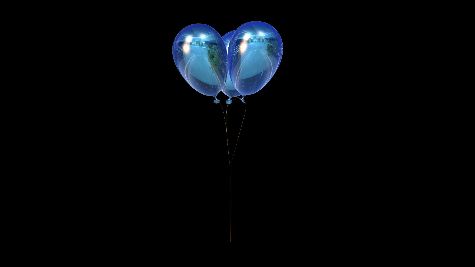 透明通道一束气球素材视频的预览图