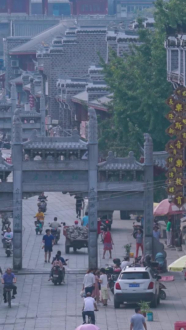 湖北襄阳古城历史街道延时摄影视频的预览图