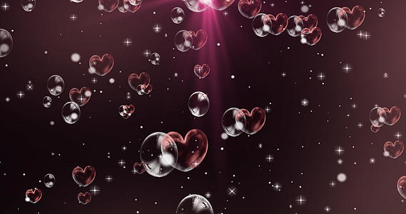 4k唯美爱心气泡视频背景动态背景视频的预览图