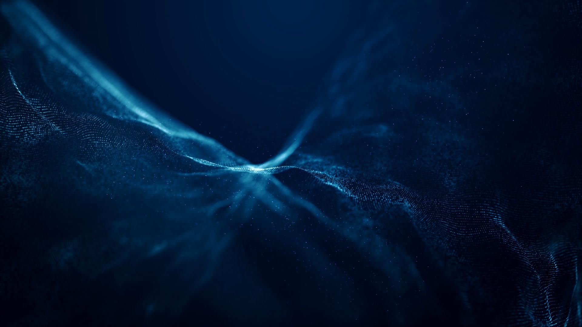 4K蓝色抽象唯美粒子视频的预览图
