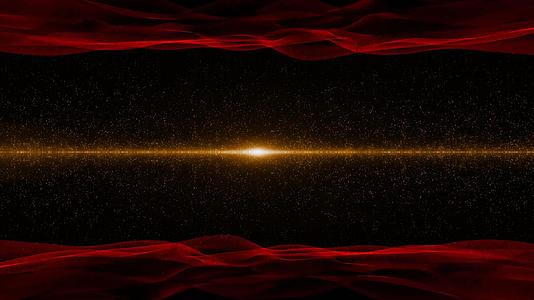4K金色粒子红绸飘动视频的预览图