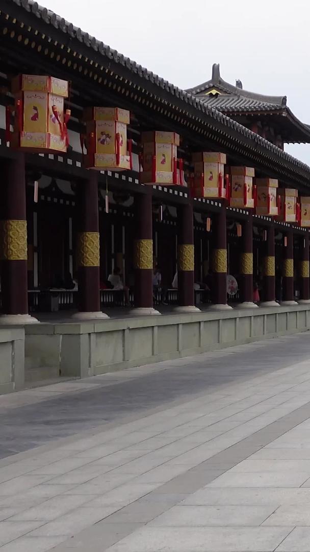 中国唐城影视基地古建筑群素材视频的预览图