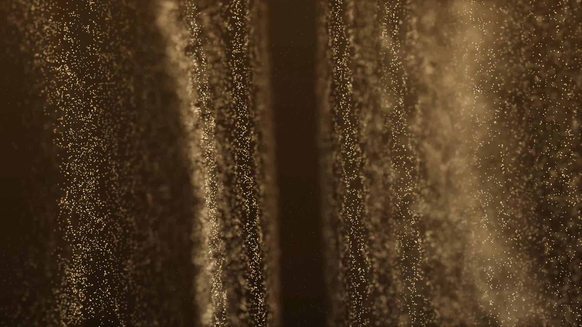 4K金色抽象粒子空间背景视频的预览图