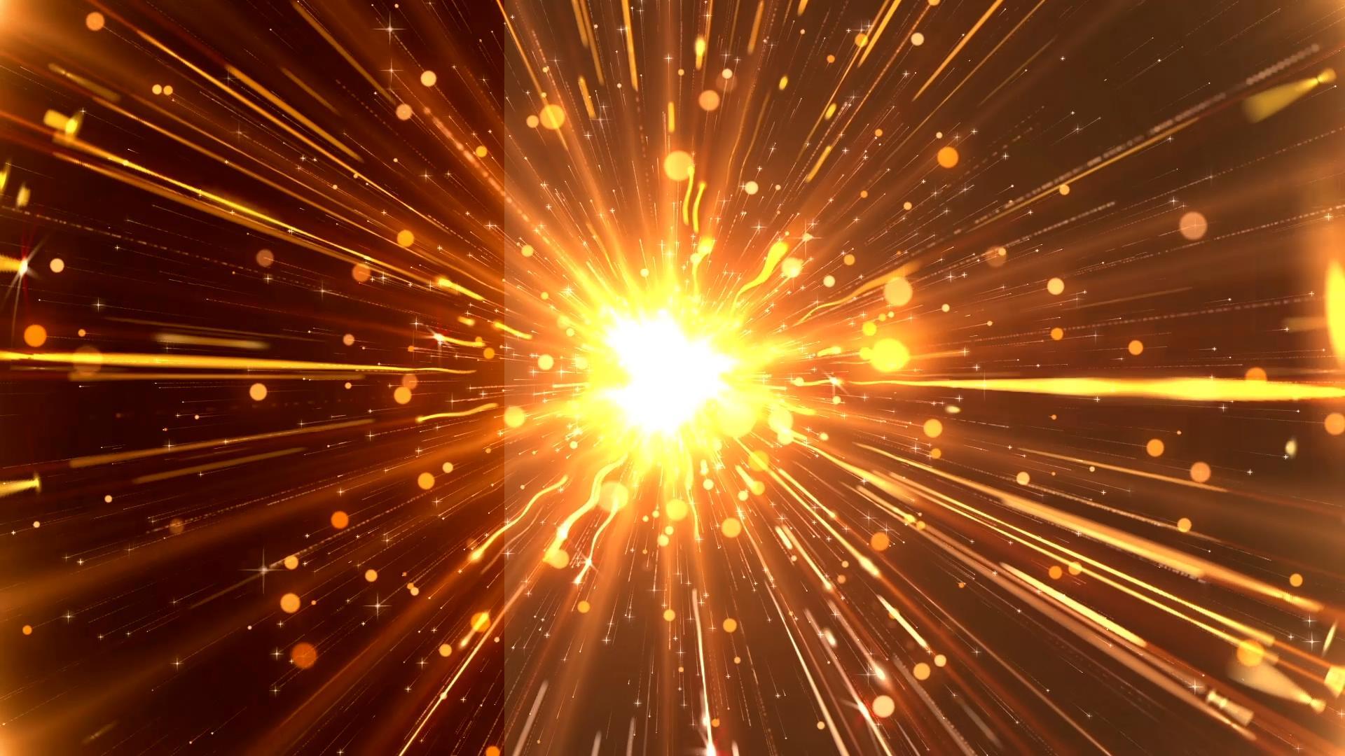金色粒子光线视频的预览图