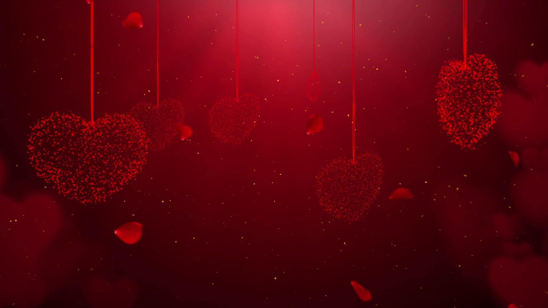 唯美情人节爱心动画视频的预览图