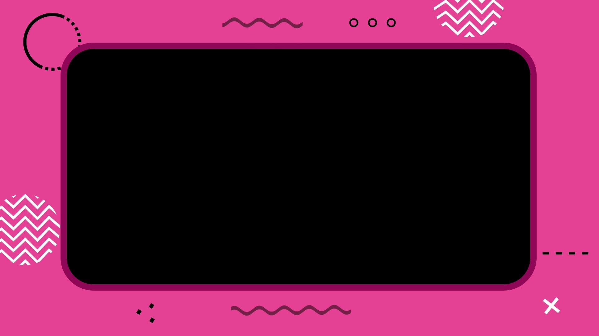 粉色孟菲斯边框动态素材视频的预览图