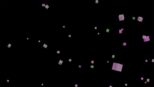 三维粒子方盒子动画元素带透明度视频的预览图