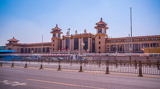 延时首都北京站8k素材视频的预览图