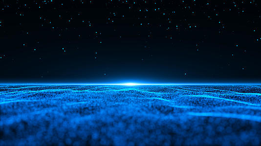 蓝色粒子海洋视频的预览图