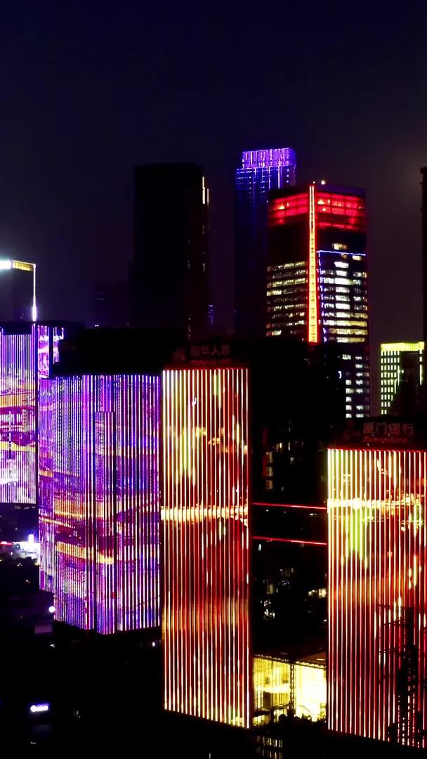 重庆江北城CBD八一建军灯光秀视频的预览图
