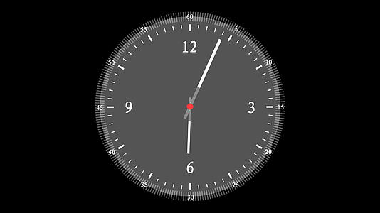时钟转动动画24小时一圈带透明通道工程文件可更改001视频的预览图