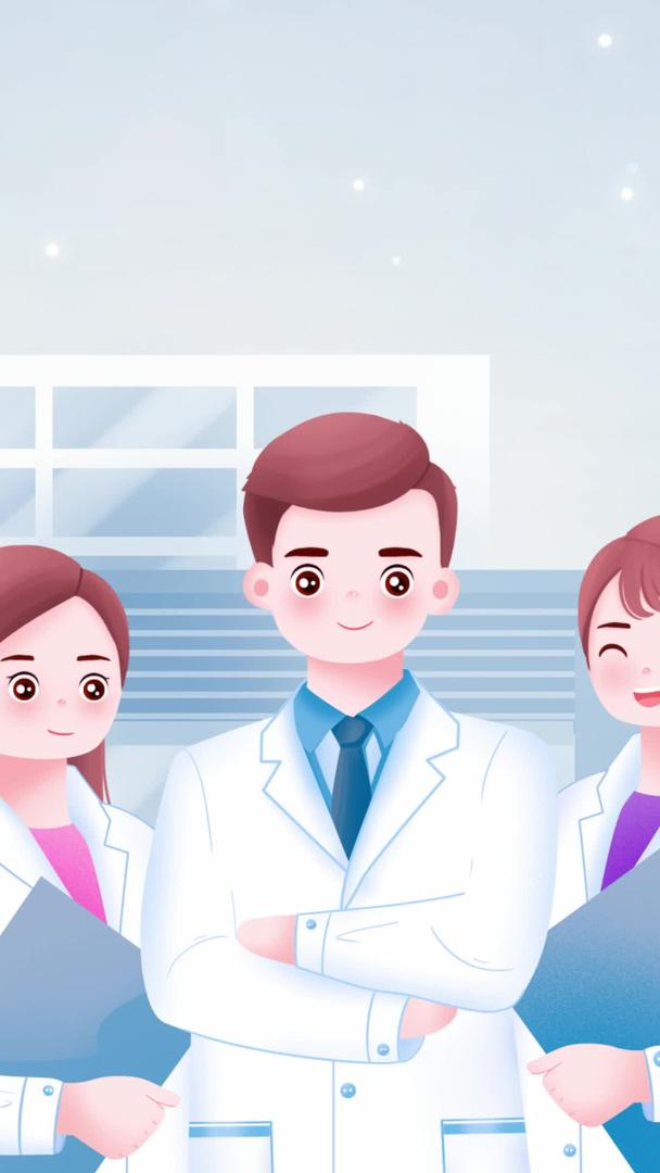 清新中国医师节背景视频视频的预览图