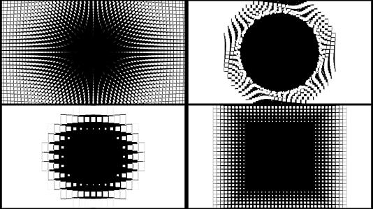 一组立体三维黑白方块旋转缩放放射转场视频的预览图