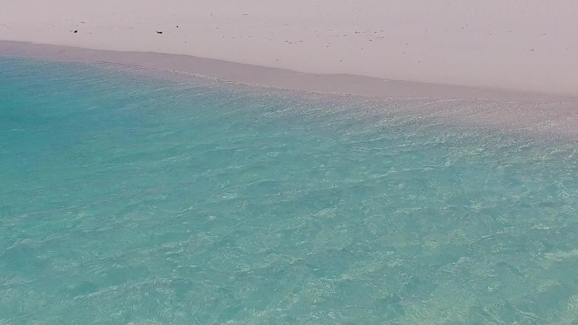 浅水海滩度假日有明亮的沙质背景视频的预览图