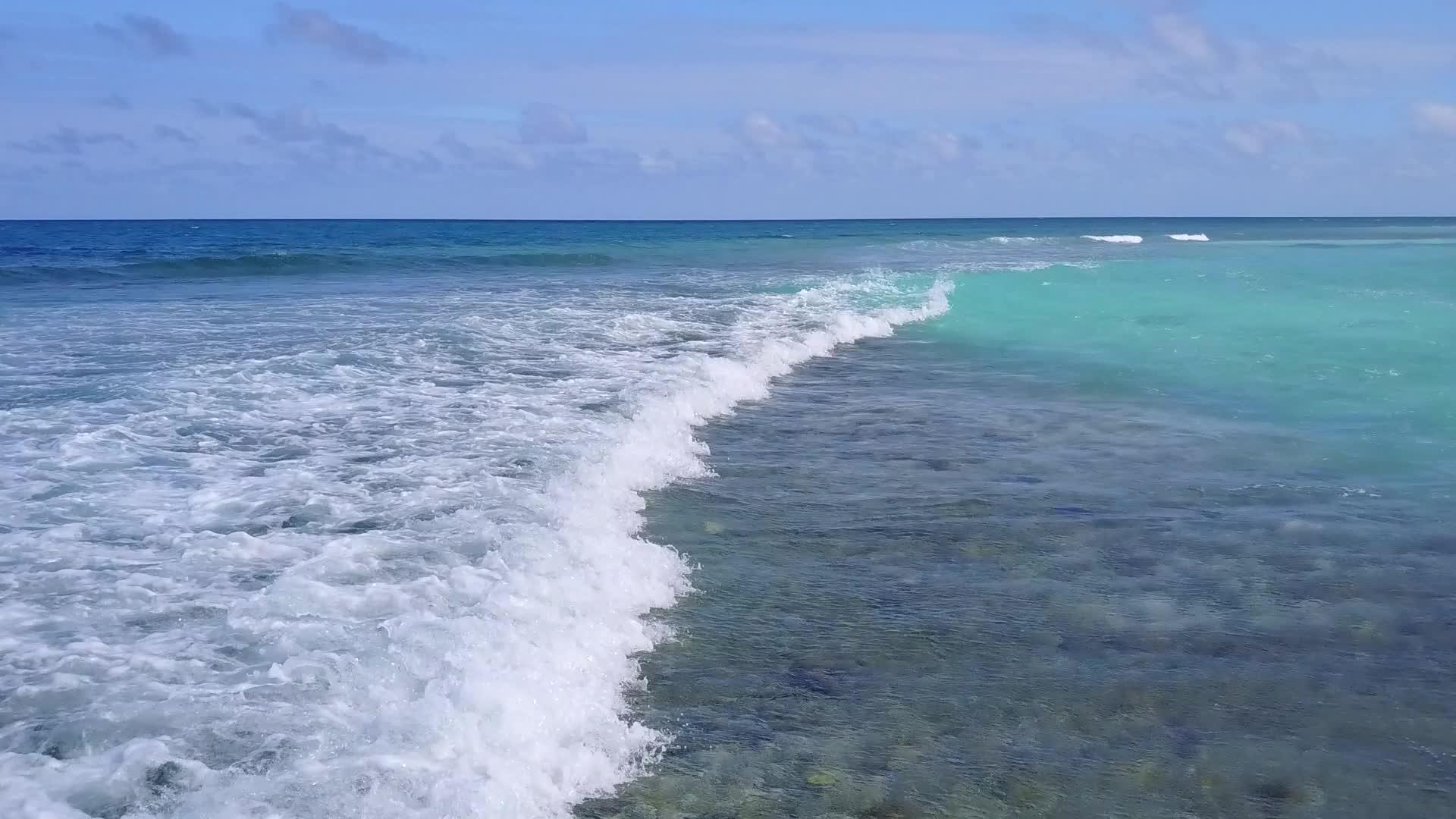 国外旅游海滩旅游的近距离性质来自珊瑚礁附近的浅水视频的预览图