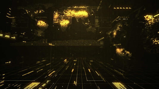 金色科技粒子背景视频素材视频的预览图